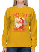 North Pole Supply Co. Merry & Bright Women's Sweatshirt