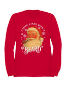 Santa Claus Beard Love Design Women's Sweatshirt