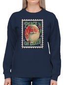 Vintage Santa Peace on Earth Women's Sweatshirt