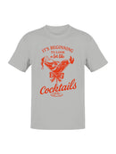 Santa in Cocktail Glass Holiday Fun Men's T-shirt