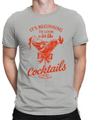 Santa in Cocktail Glass Holiday Fun Men's T-shirt