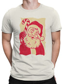 Retro Santa with Candy Cane Men's T-shirt