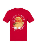 Santa Claus Beard Love Design Men's T-shirt
