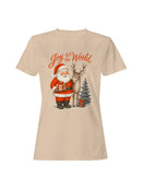 Joy to the World Santa Design Women's T-shirt