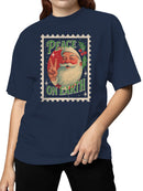 Vintage Santa Peace on Earth Women's T-shirt