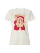 Retro Santa with Candy Cane Women's T-shirt