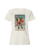 Let it Snow Vintage Santa Claus Women's T-shirt