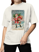 Let it Snow Vintage Santa Claus Women's T-shirt