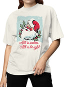 Cheerful Santa: Calm and Bright Women's T-shirt