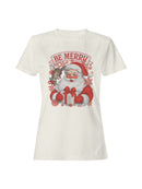 Cheerful Santa Claus with Reindeer Women's T-shirt