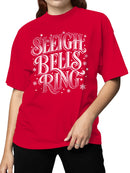 Sleigh Bells Ring Festive Design Women's T-shirt