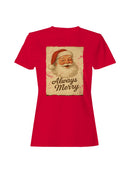 Always Merry Vintage Santa Art Women's T-shirt