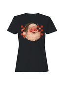 Retro Santa with Leopard Hat Women's T-shirt