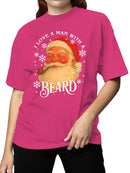 Santa Claus Beard Love Design Women's T-shirt