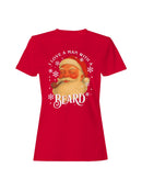 Santa Claus Beard Love Design Women's T-shirt