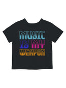 Music Is My Weapon Retro Design Toddler's T-shirt