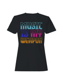 Music Is My Weapon Retro Design Women's T-shirt