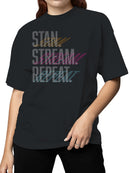 Stan Stream Repeat Graphic Design Women's T-shirt