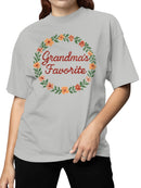 Grandma's Favorite Floral Design Women's T-shirt