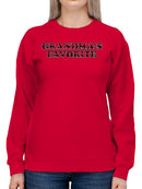 Grandma's Favorite Graphic Art Women's Sweatshirt
