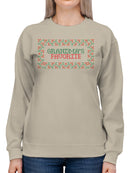Grandma's Favorite Cross Stitch Women's Sweatshirt