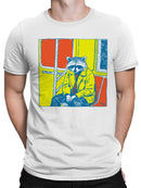 Raccoon Urban Vibes: Pop Art Men's T-shirt