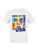 Bold Artistic "Born in the USA" Design Men's T-shirt