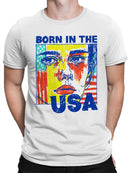 Bold Artistic "Born in the USA" Design Men's T-shirt