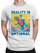 Reality Is Optional Dinosaur Cowboy Men's T-shirt