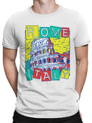 Rome Italy Vibrant Colosseum Art Men's T-shirt