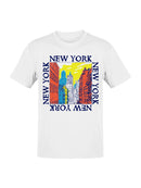 Colorful New York Cityscape Art Men's T-shirt