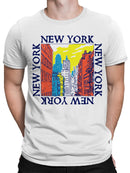 Colorful New York Cityscape Art Men's T-shirt
