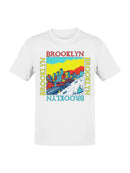 Brooklyn Vibrant Skyline Art Men's T-shirt