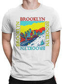 Brooklyn Vibrant Skyline Art Men's T-shirt