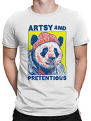 Artsy and Pretentious Bear Design Men's T-shirt