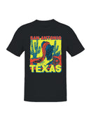 Bold San Antonio Texas Cactus Art Men's T-shirt