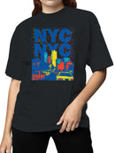 NYC Vibrant Cityscape Art Women's T-shirt