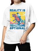Reality Is Optional Dinosaur Cowboy Women's T-shirt