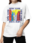 Colorful New York Cityscape Art Women's T-shirt
