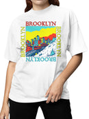 Brooklyn Vibrant Skyline Art Women's T-shirt