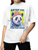 Artsy and Pretentious Bear Design Women's T-shirt