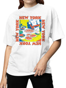 Vibrant New York Pizza Art Women's T-shirt