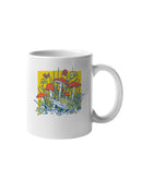 Enchanted Frog and Mushrooms UN Mug