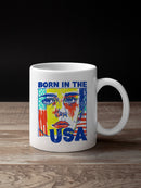 Bold Artistic "Born in the USA" Design UN Mug