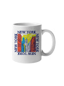 Colorful New York Cityscape Art UN Mug