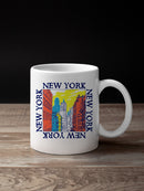 Colorful New York Cityscape Art UN Mug