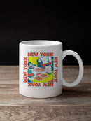 Vibrant New York Pizza Art UN Mug
