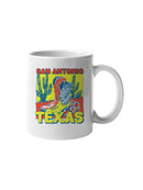 Bold San Antonio Texas Cactus Art UN Mug