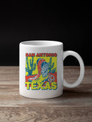Bold San Antonio Texas Cactus Art UN Mug