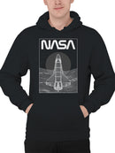 Officially Licensed Nasa Space Shuttle Line Art Men's Hoodie